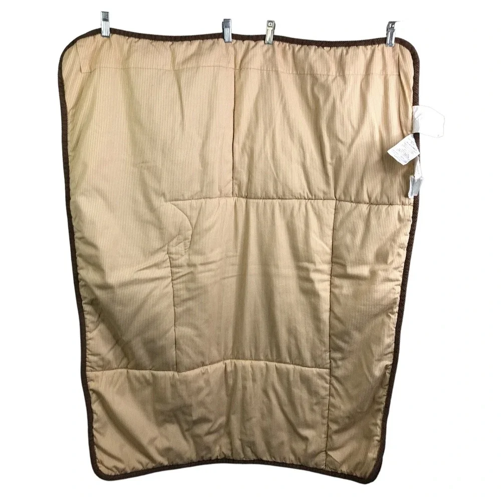 Lambs & Ivy Safari Crib Blanket Baby Jungle‎ Animal Sports Tan Nursery Bedding